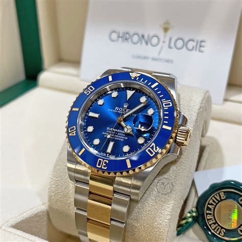 rolex 18 carat yellow and stainless submariner|rolex submariner date 126613lb.